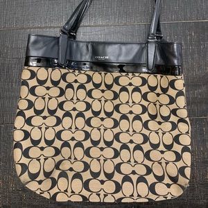 Coach signature canvas handbag